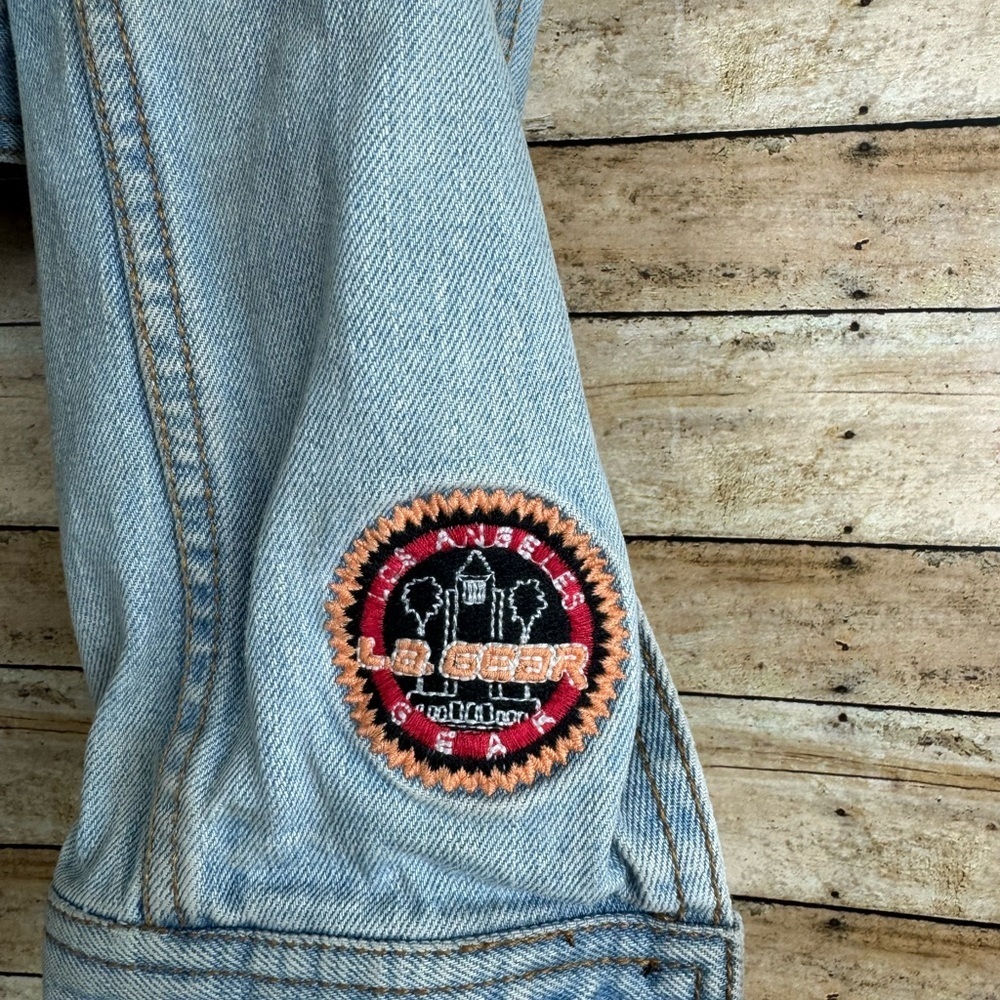 L.A. Gear Denim Jean Jacket , F21 Collaboration, embroidered vintage style XXS - Picture 4 of 6